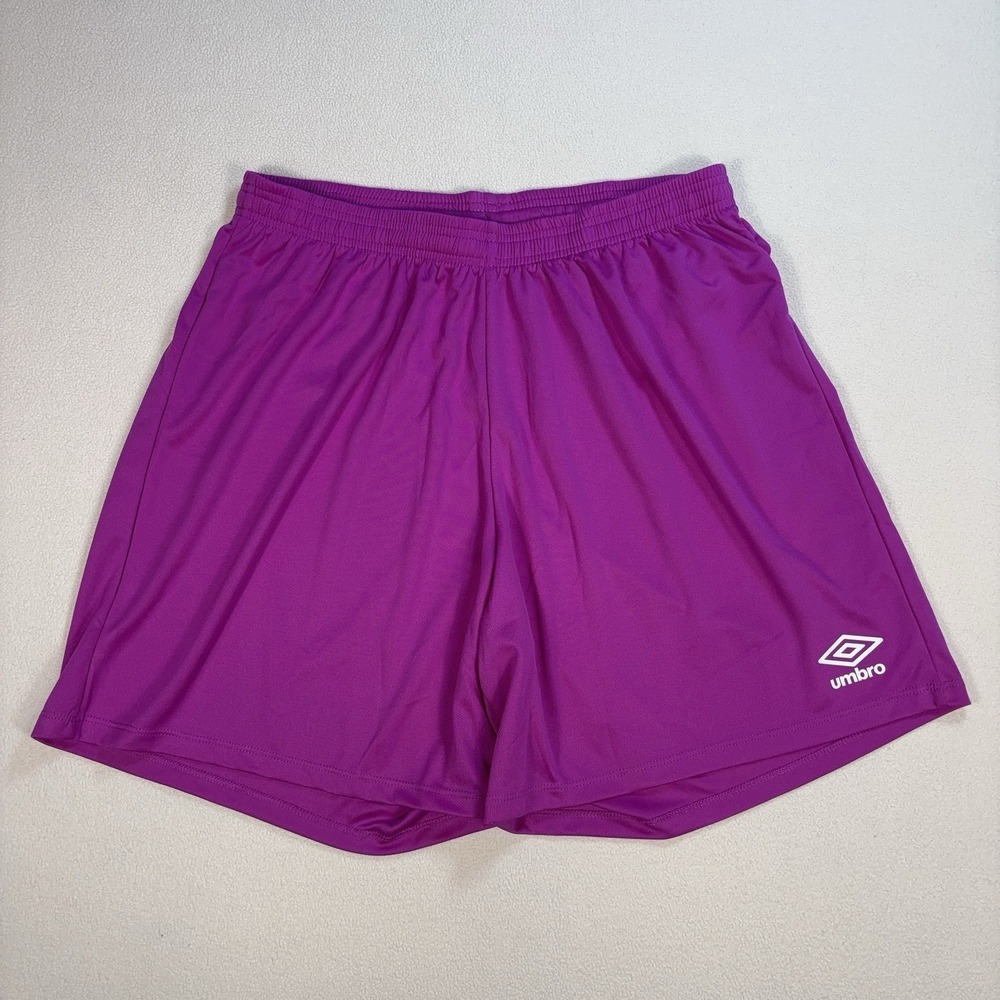 Umbro Lightweight 6.5" Shorts Men's‎ L Purple Unlined Drawstring Breathable Logo
